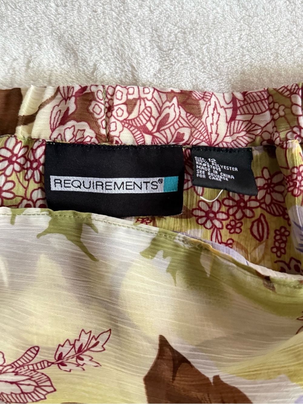 REQUIREMENTS Floral-Print Shorts in Olive Green & Burgundy